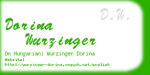 dorina wurzinger business card